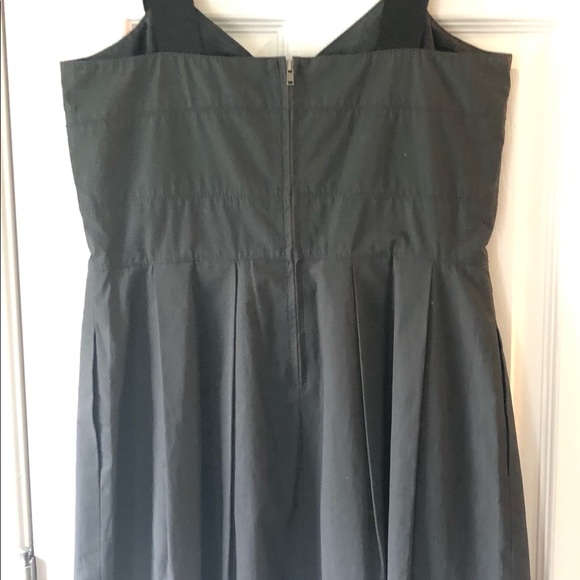 J Crew Ribbon Strap A Line Black Dress - Size 2 - Picture 4 of 10